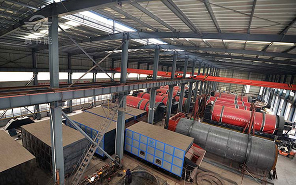 菌渣烘干機生產(chǎn)車(chē)間